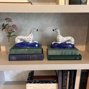 Vintage Staffordshire Style Dalmatian Dog Figure Pair